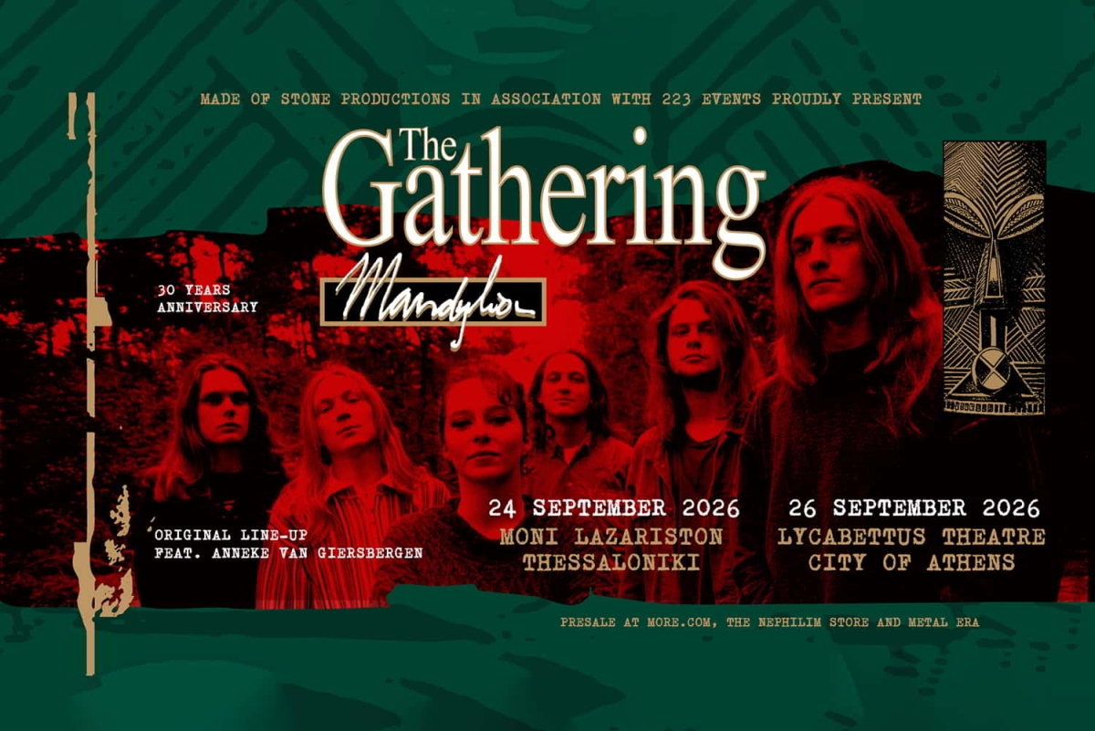 The Gathering &amp; Anneke: 30 Χρόνια Mandylion, για δύο Συναυλίες στην Ελλάδα, τον Σεπτέμβριο του 2026!